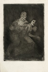 Un homme surprend une femme - Oluf Hartmann