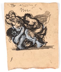 Étude pour "Deux femmes se battent pour un homme" - Oluf Hartmann