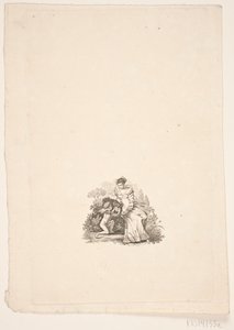 Dame assise et Cupidon
