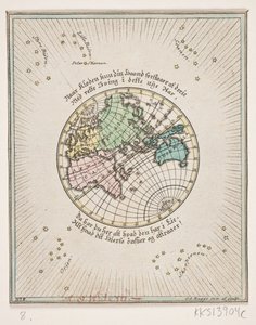 Carte du monde avec poèmes - Oluf Olufsen Bagge