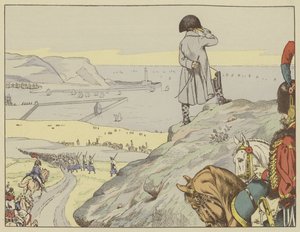Au camp de Boulogne, Napoléon regardait constamment de l