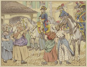 À Paris en 1795 pendant une famine, une poissonnière reprocha à Napoléon de grossir aux dépens du peuple. En souriant, il répondit : Regardez-moi et dites lequel de nous deux est le plus gros ?