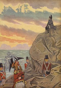 Napoléon à Sainte-Hélène, gardé par les Britanniques