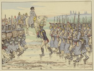 Napoléon regardant le dernier contingent de l