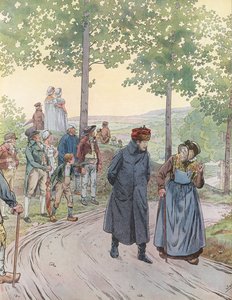 Napoléon parlant à une vieille dame - Onfray de Breville Job