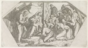 Adoration des mages (Peintures dans la Loggia de Raphaël) - Orazio Borgianni