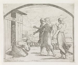 Abraham et les trois anges (Peintures dans la Loggia de Raphaël) - Orazio Borgianni