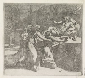 Isaac bénit Jacob (Peintures dans la Loggia de Raphaël) - Orazio Borgianni