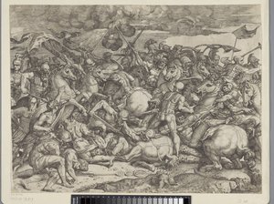Bataille du pont Milvius - Orazio Farinati (attributed to)