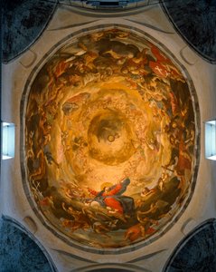 Vue intérieure du dôme. Fresque représentant l