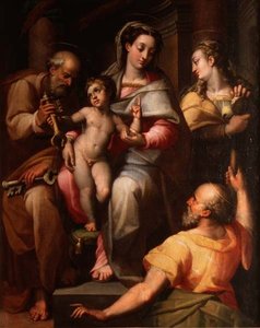 Sainte Famille avec Saint Pierre et Sainte Marie Madeleine