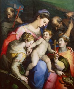 La Sainte Famille avec les saints Marguerite, Catherine et François