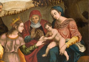 Mariage de Sainte Catherine, détail - Orazio da Spinazzola Iacobetta