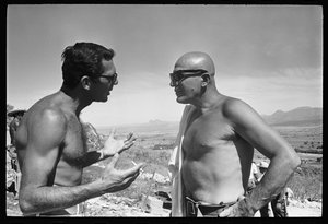 Sydney Pollack et Telly Savalas sur le tournage de 