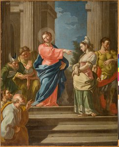 Jésus et la femme adultère, seconde moitié du XVIIIe siècle (huile sur toile)