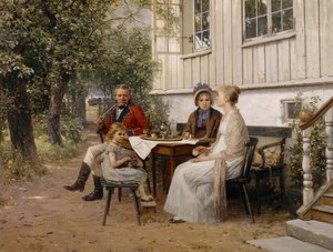 Dans le jardin - Oscar Arnold Wergeland