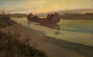 Marquette et Joliet sur le Mississippi - Oscar Edward Berninghaus