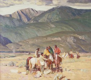 Indiens Taos sur le Mesa - Oscar Edward Berninghaus
