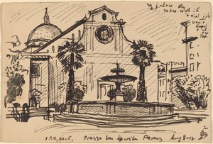 Piazza S. Spirito, Florence - Oscar F. Bluemner