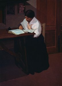 Femme écrivant - Oscar Ghiglia