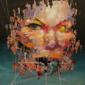 Modèle de couleur déformée 2 , 2018-2025 (acrylique et huile sur toile)
