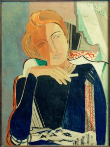 Inge II, en bleu foncé avec cigarette