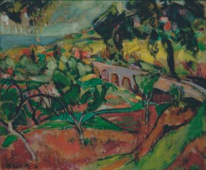 Paysage avec viaduc