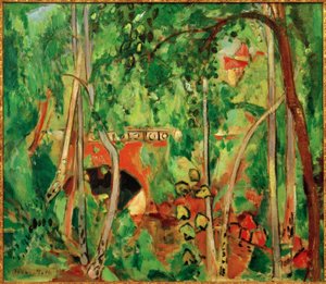 Pont rouge de Königsallee - Oskar Moll