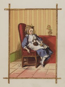 Fille assise sur une chaise - Oskar Pletsch