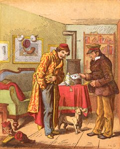 Paiement pour la livraison de lettres, c1870 - Oskar Pletsch