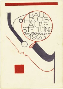 Exposition Bauhaus. Carte postale, 1923 - Oskar Schlemmer