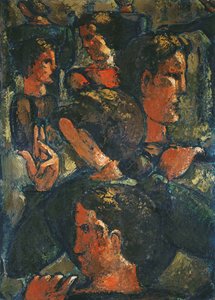 Groupe de figures avec main levée - Oskar Schlemmer