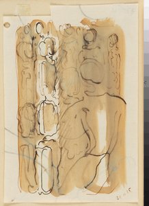 Gruppe mit Rückenfigur - Oskar Schlemmer
