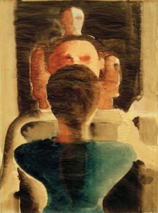 Groupe concentrique avec figure féminine de dos