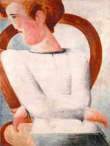 Jeune homme blanc sur une chaise courbée - Oskar Schlemmer