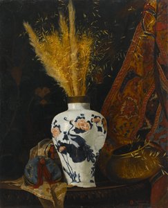 Fleurs dans un vase blanc - Osman Hamdi Bey