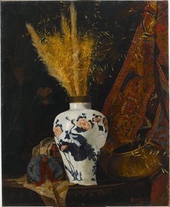 Fleurs dans un vase blanc - Osman Hamdi Bey