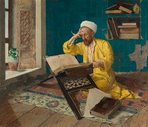 Méditant sur le Coran - Osman Hamdi Bey