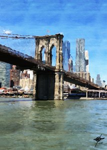 Reflets sur le pont de Brooklyn - Osvaldo Russo