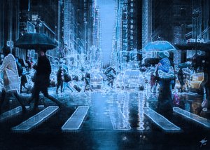 Nuit néon en ville - Osvaldo Russo