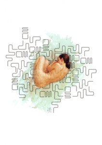 Femme nue, sérénité, abstrait - Osvaldo Russo