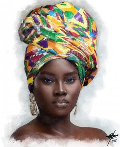 Une femme africaine majestueuse - Osvaldo Russo