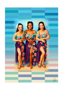 Des danseuses hawaïennes souriantes - Osvaldo Russo
