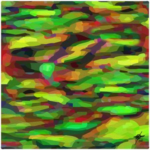 Flux abstrait vert vif - Osvaldo Russo