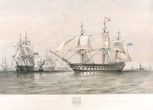 Les flottes anglaise et française dans la Baltique - Oswald Walters (after) Brierly