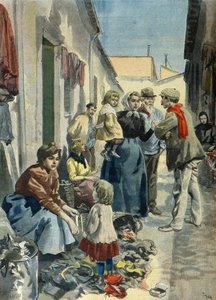 Une famille de chiffonniers à Paris en 1899 (Gravure)