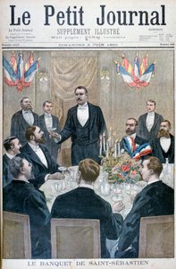 Banquet des nationalistes français et Paul Déroulède, Saint-Sébastien, Belgique, 1900