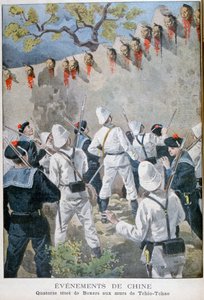 Quatorze têtes de boxeurs sur les murs de Tchio-Tchao, Chine - Oswaldo Tofani