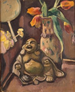 Nature morte avec une statuette de Bouddha