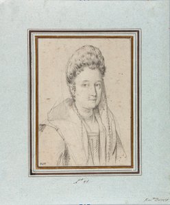 Portrait de Costanza Sforza di Santa Flora (1550-1617), Duchesse de Sora et épouse de Giacomo Boncompagni Dessin par Ottavio Leoni (1578-1630) Gênes, Musei di Strada Nuova, inv 2431